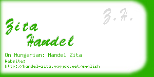 zita handel business card